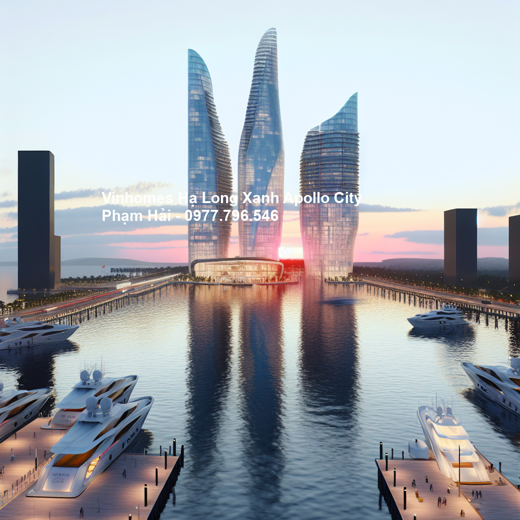 Bến du thuyền quốc tế Vinhomes Hạ Long Xanh – Trái tim biểu tượng của Vinhomes Apollo City 1 Phối cảnh tổng thể dự án Vinhomes Hạ Long Xanh