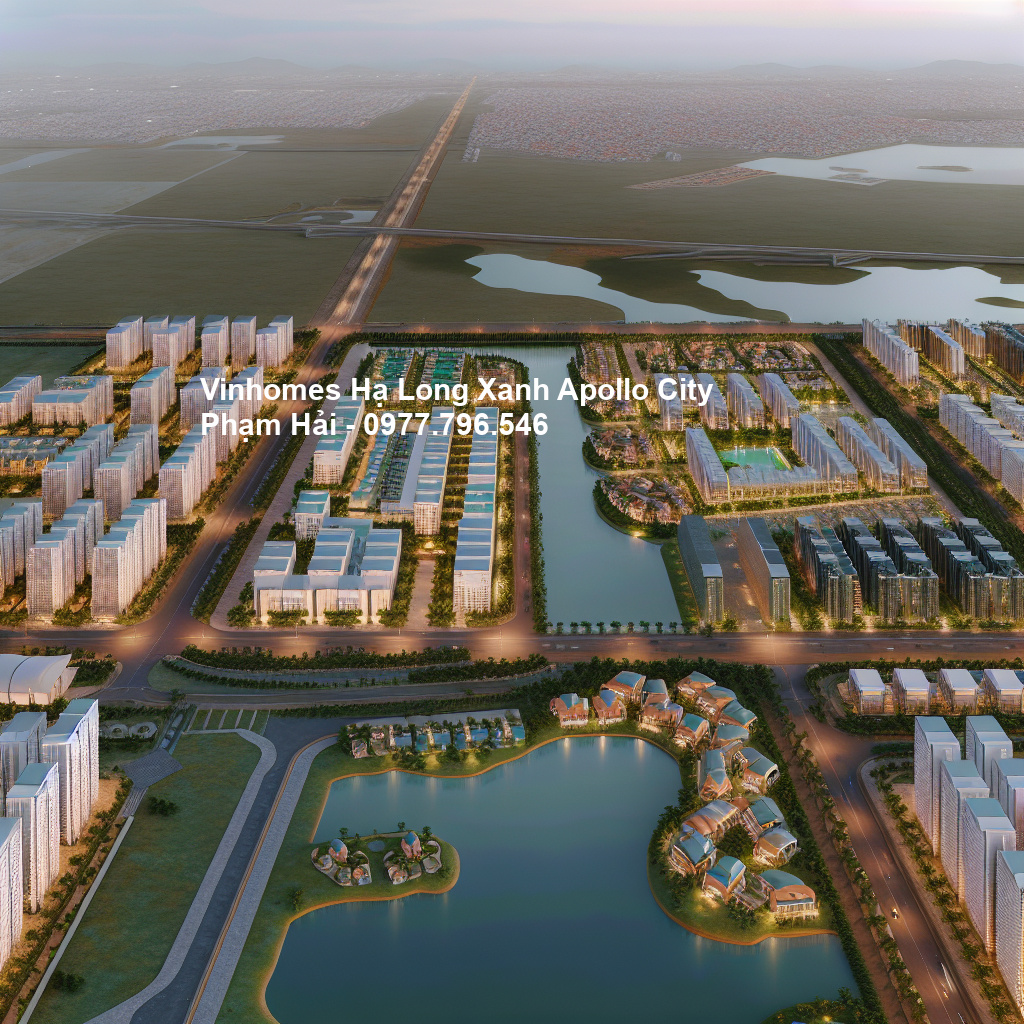Phân khu A B C Vinhomes Hạ Long Xanh - Đỉnh cao sống thượng lưu tại Vinhomes Apollo City 1 Phối cảnh tổng thể dự án Vinhomes Hạ Long Xanh