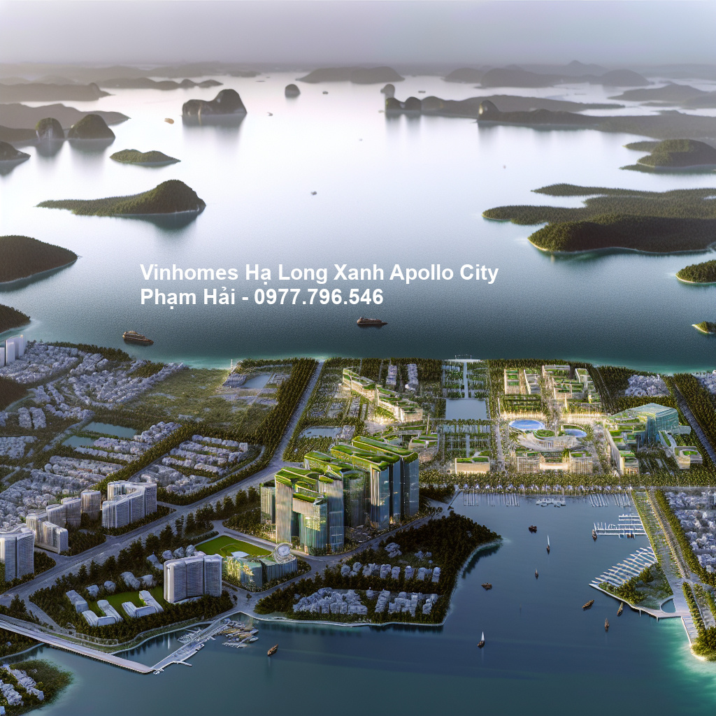 Tổng quan Vinhomes Hạ Long Xanh – Siêu đô thị xanh giữa lòng Di sản 1 Phối cảnh tổng thể dự án Vinhomes Hạ Long Xanh