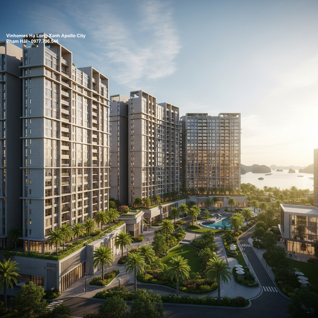 Tổng quan Vinhomes Hạ Long Xanh – Biểu tượng mới của đô thị ven biển đẳng cấp 1 Phối cảnh tổng thể dự án