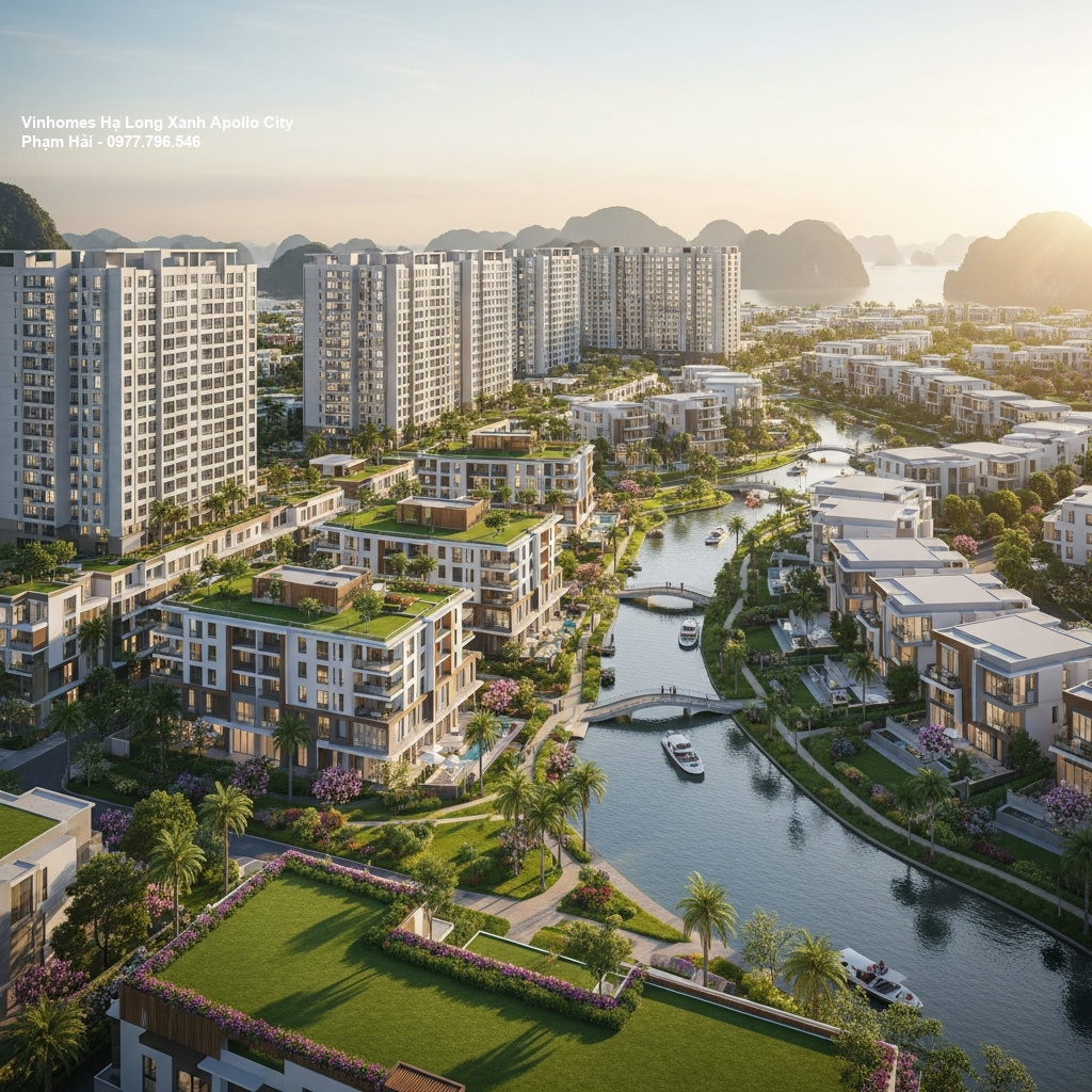 Tổng quan Vinhomes Hạ Long Xanh - Biểu tượng sống đẳng cấp bên kỳ quan thiên nhiên 1 Phối cảnh tổng thể dự án