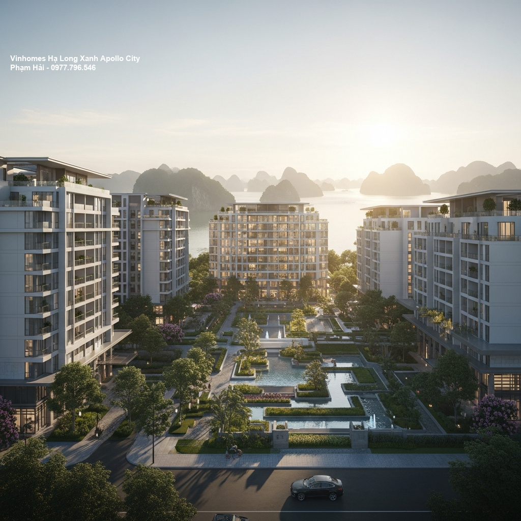 Tổng quan Vinhomes Hạ Long Xanh: Tuyệt phẩm đô thị bên vịnh kỳ quan 1 Phối cảnh tổng thể dự án