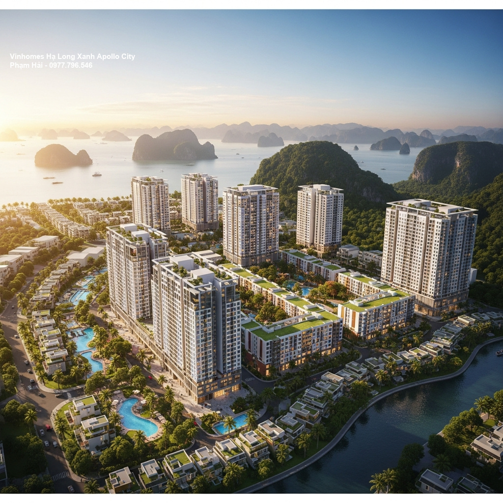 Tổng quan Vinhomes Hạ Long Xanh - Kiến tạo chuẩn sống thượng lưu giữa kỳ quan 1 Phối cảnh tổng thể dự án