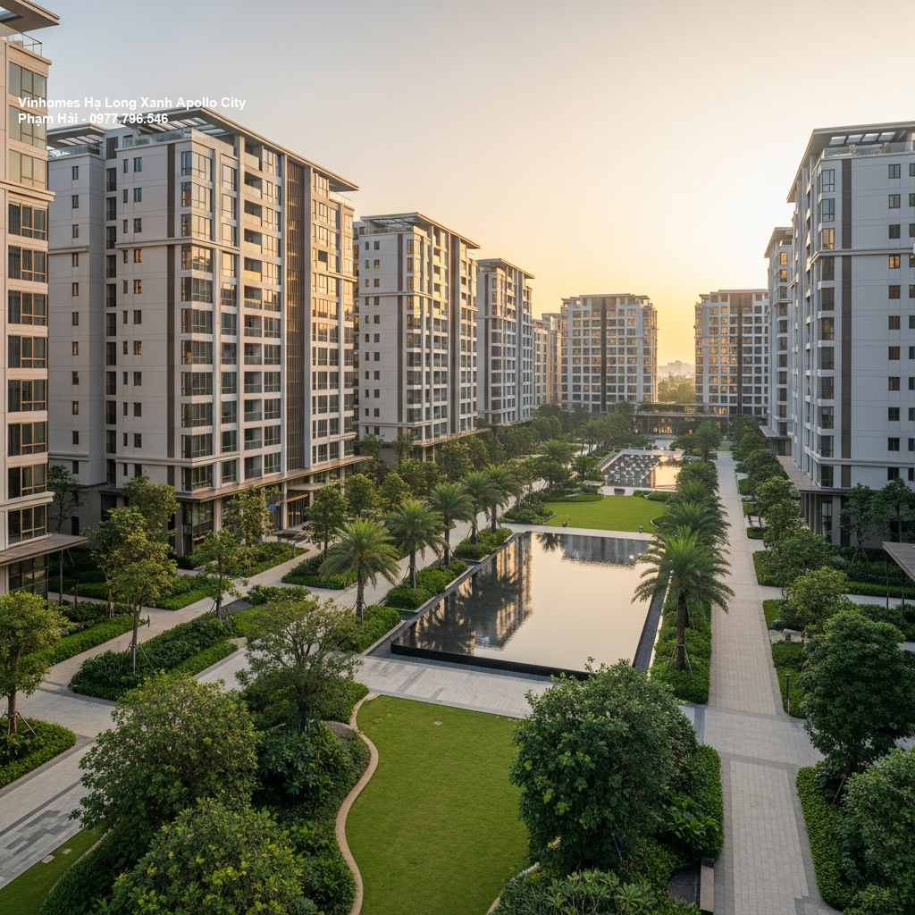 Vị trí Vinhomes Hạ Long Xanh – “Trái tim” đầu tư mới tại Vinhomes Apollo City 1 Phối cảnh tổng thể dự án