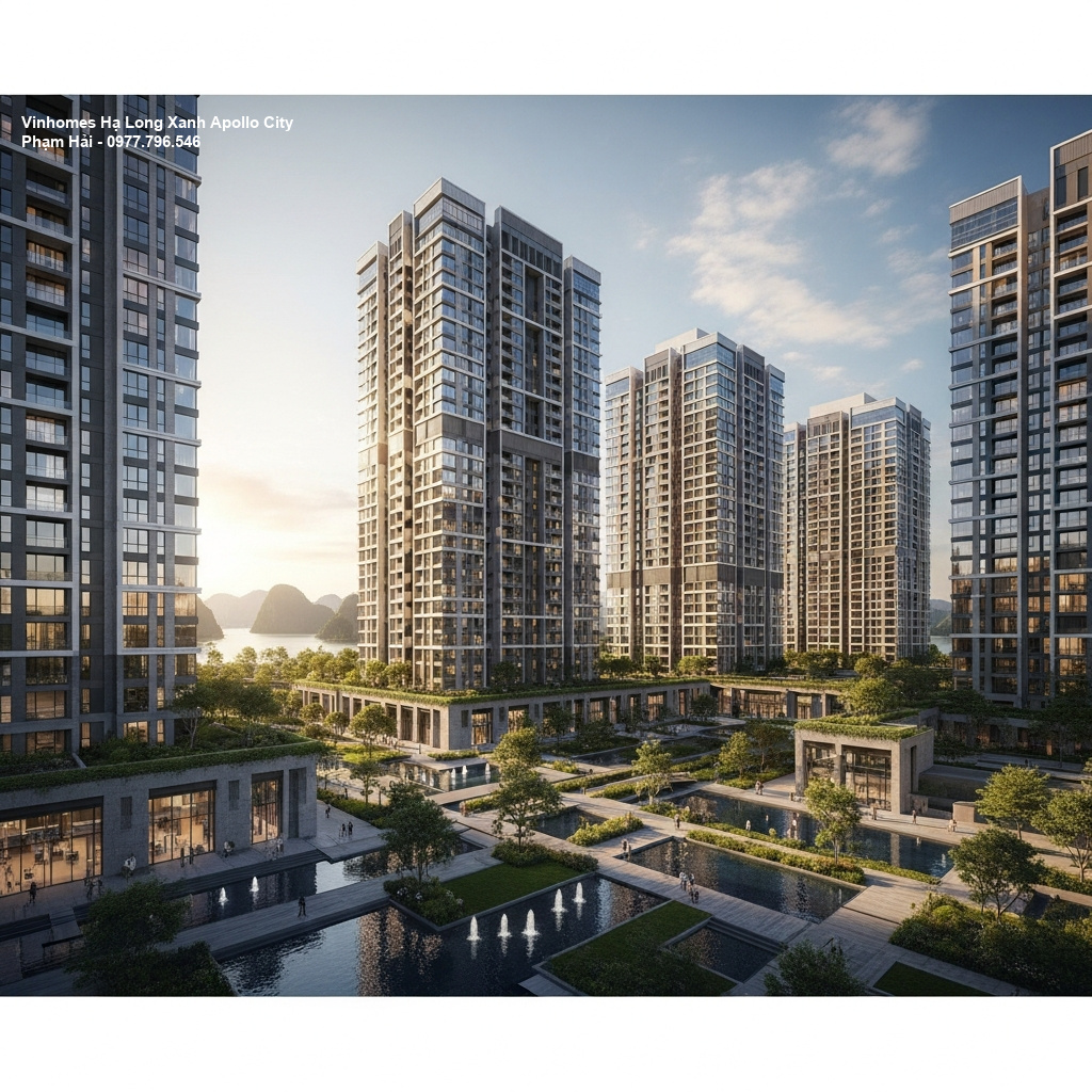 Cầu Biểu Tượng Vinhomes Hạ Long Xanh: Biểu Tượng Mới Của Đẳng Cấp Sống 1 Phối cảnh tổng thể dự án