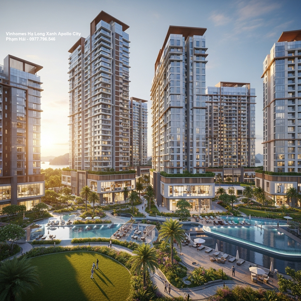 Khám Phá Vinhomes Hạ Long Xanh Apollo City - Tâm Điểm Của Bất Động Sản Cao Cấp 1 Phối cảnh tổng thể dự án