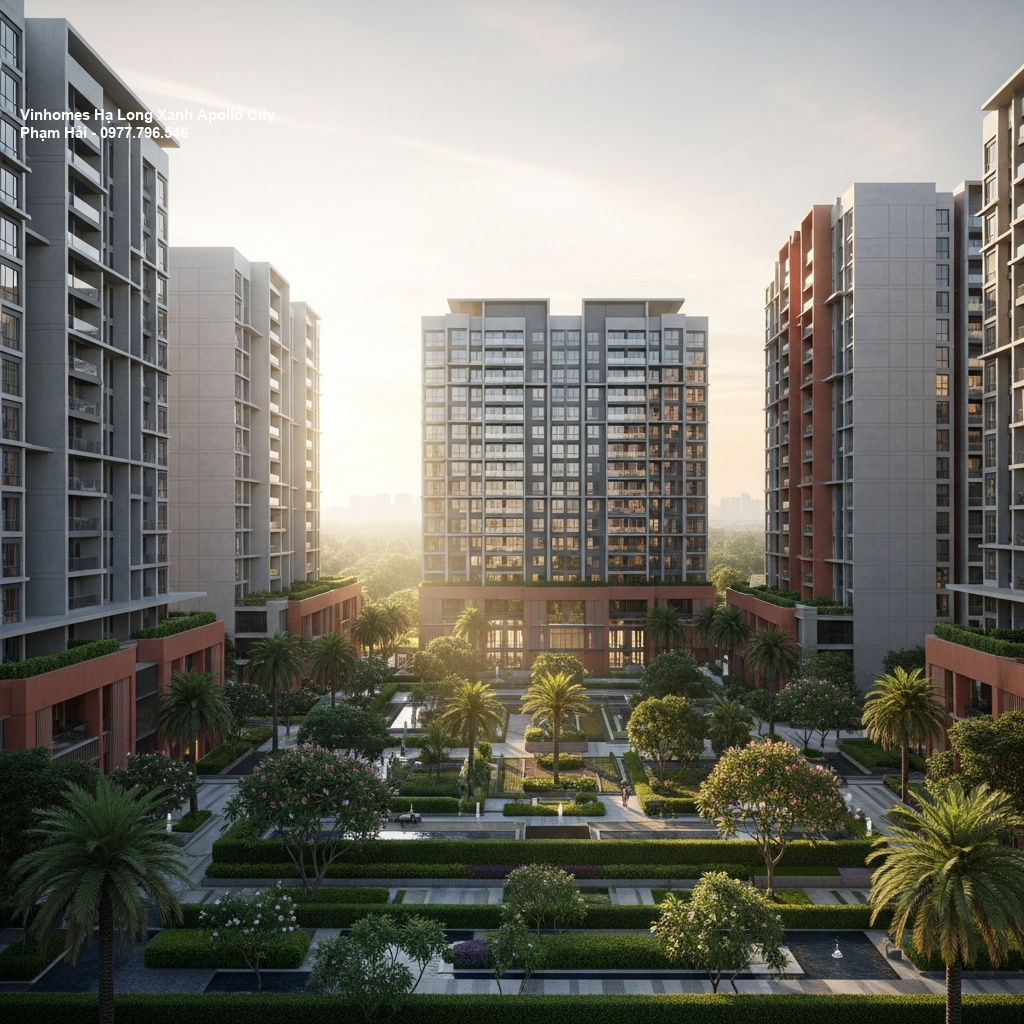 Tiềm Năng Tăng Giá Vinhomes Hạ Long Xanh và Dự Án Vinhomes Apollo City 1 Phối cảnh tổng thể dự án