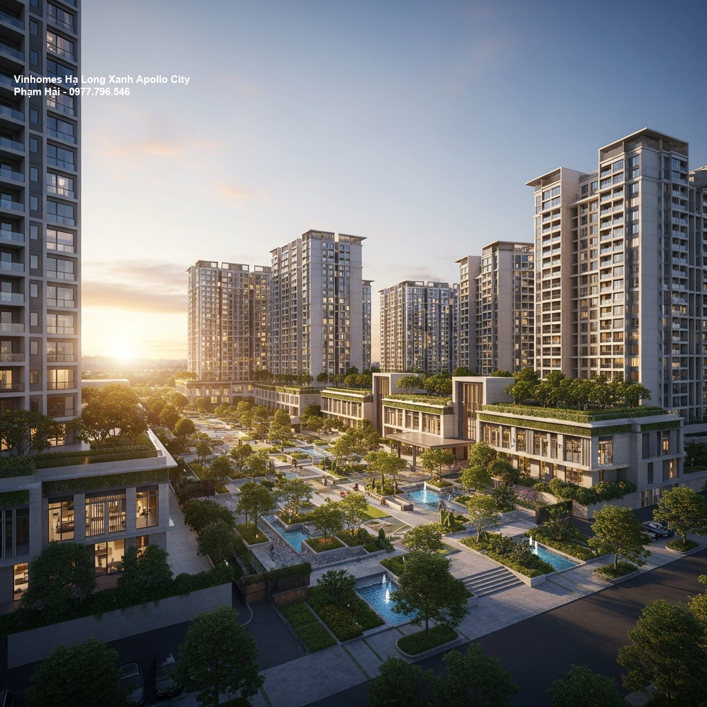 Khám Phá Hồ Cảnh Quan Vinhomes Hạ Long Xanh 1 Phối cảnh tổng thể dự án