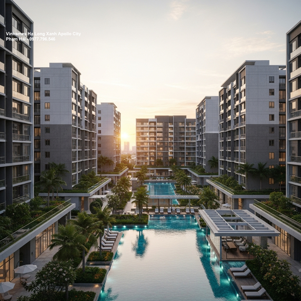 Lễ hội biển Vinhomes Hạ Long Xanh: Khám Phá Dự Án Vinhomes Apollo City 1 Phối cảnh tổng thể dự án