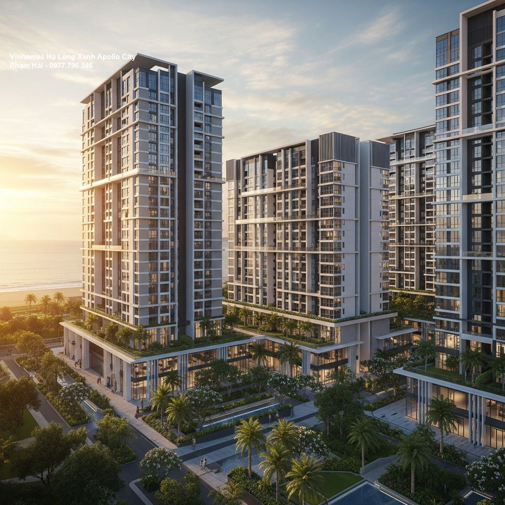 Khám Phá Vành Đai Và Cao Tốc Kết Nối Vinhomes Hạ Long Xanh 1 Phối cảnh tổng thể dự án